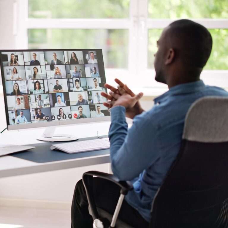 IMA Worldwide change management training session with multiple participants on screen.