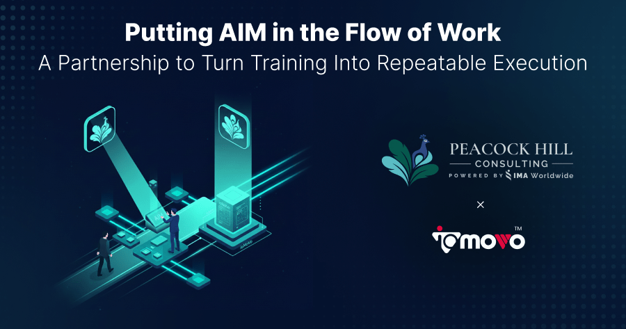 AIM change management in the flow of work partnership between Peacock Hill Consulting and IoMoVo