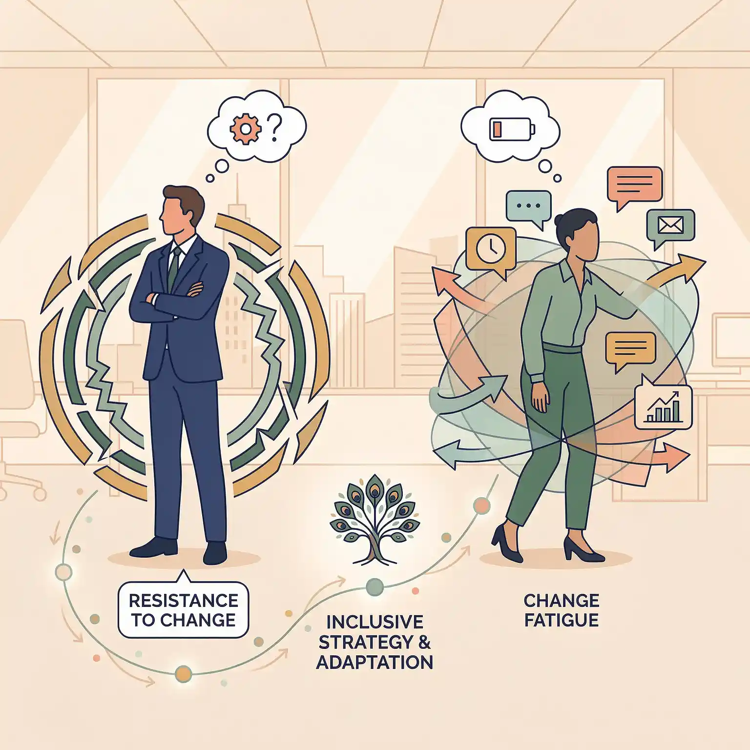 Employees experiencing resistance to organizational change