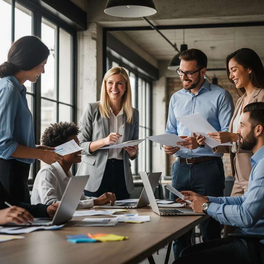 Diverse professionals collaborating in an office, symbolizing readiness for organizational change