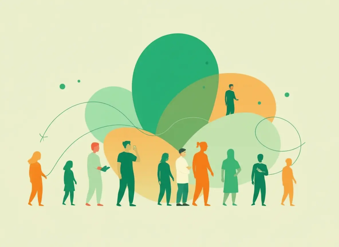 Diverse group of people illustrating change management and cultural integration during M&A.