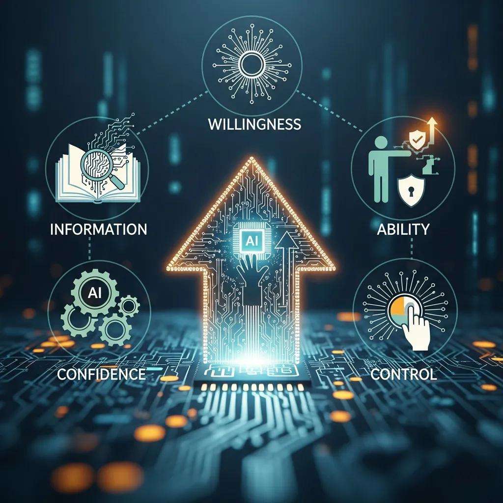 Diagram showing the five core elements of AI readiness