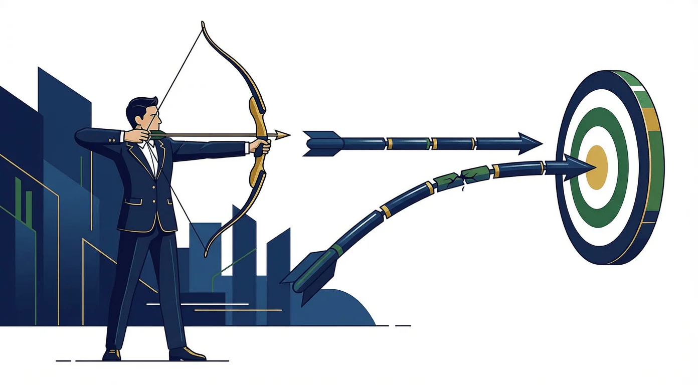 Archer aiming at target illustrating the Target Readiness Framework for successful change management implementation.